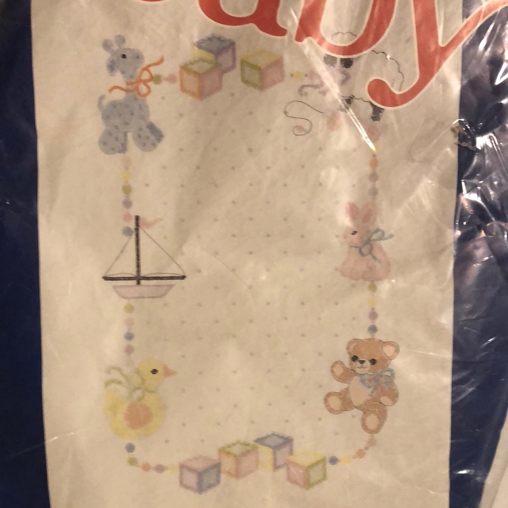 Bernat Stamped Cross Stitch Full-size Baby Quilt kit #95-3058, Do-It-Yourself